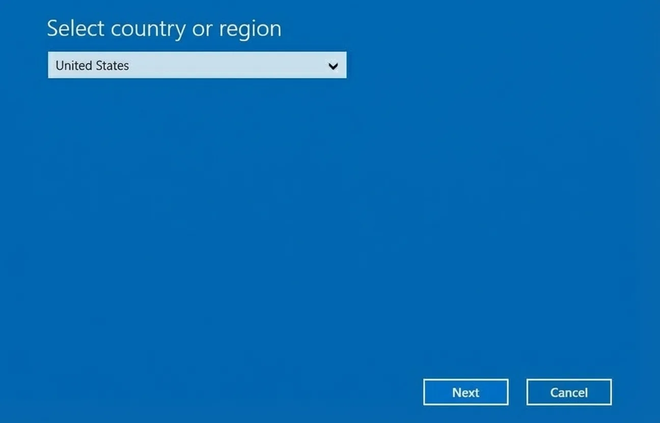 Sélectionnez votre langue et région préférées dans la liste pour continuer. Cette sélection garantit que vous recevez les informations correctes pour l'activation par téléphone.