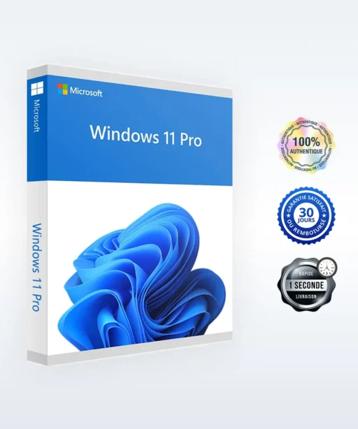 Windows 11 Pro product box with originality and delivery guarantees from Keyfy