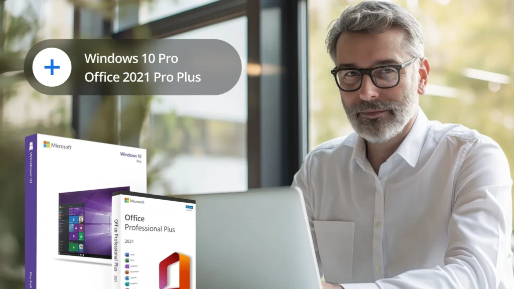 Windows 10 Pro avec Office 2021 Pro Plus – pack logiciel avec livraison instantanée