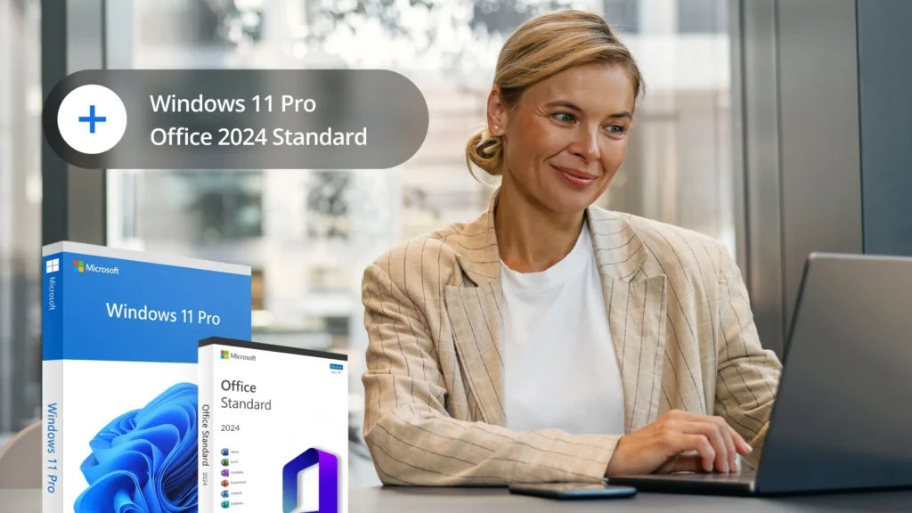 Windows 11 Pro et Office 2024 Standard – solution complète pour le poste de travail ou le bureau à domicile