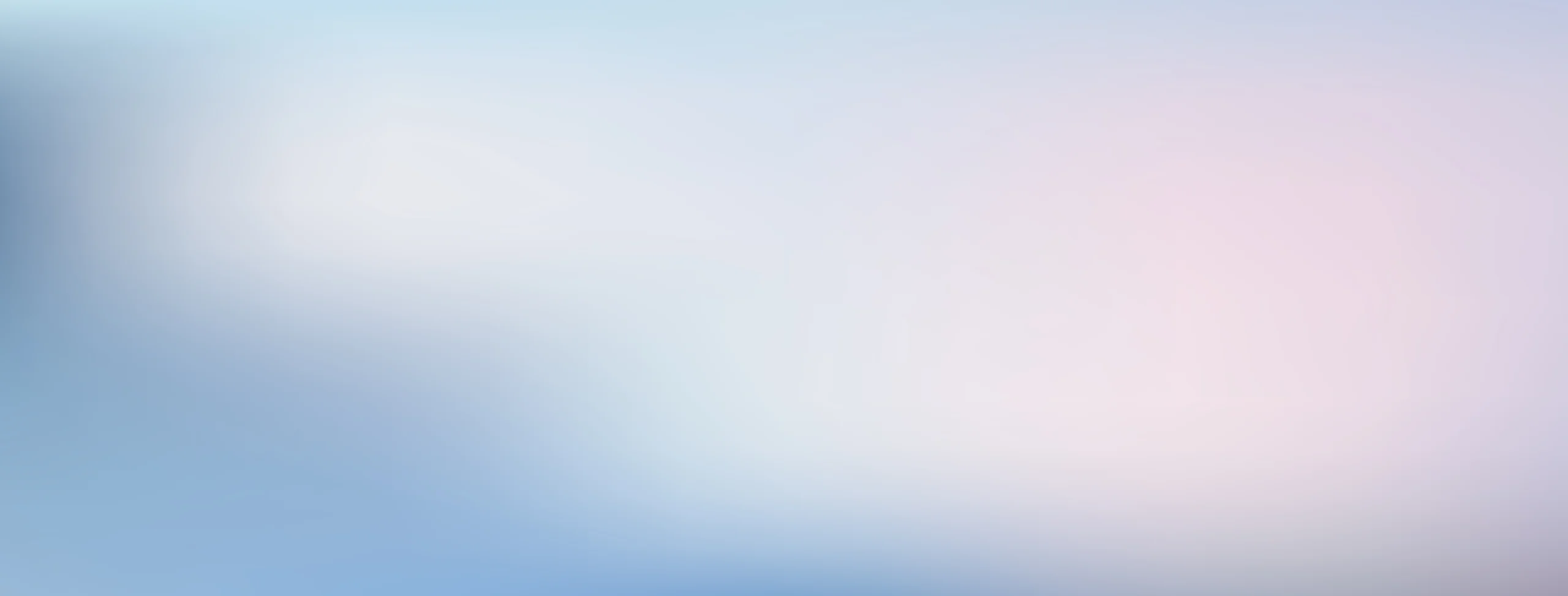 Arrière-plan dégradé doux et flou aux tons pastel de bleu, blanc et rose pâle, créant une ambiance calme et apaisante sans formes distinctes.